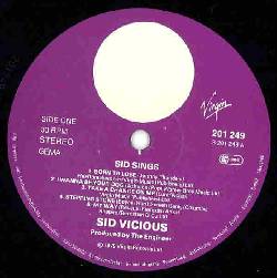 SID VICIOUS (SEX PISTOLS), Sid Sings
