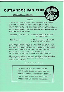 Outlandos Fan Club Newsletter June 1982