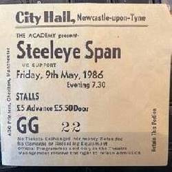 Newcastle 1986 Gig Ticket